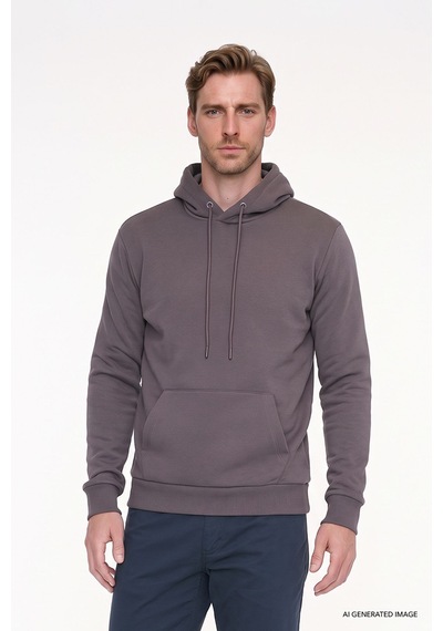 AC&Co / Altınyıldız Classics Erkek Koyu Gri Standart Fit Normal Kesim Kapüşonlu Kanguru Cepli Pamuklu Sweatshirt Koyu Gri AC&Co / Altınyıldız Classics Erkek Koyu Gri Standart Fit Normal Kesim Kapüşonlu Kanguru Cepli Pamuklu Sweatshirt Koyu Gri