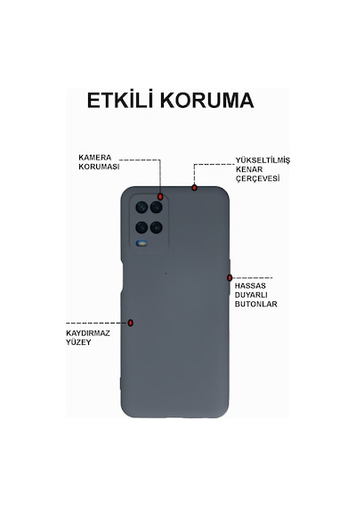 Oppo A16 Kapak İçi Kadife Kamera Korumalı Lansman Silikon Kılıf