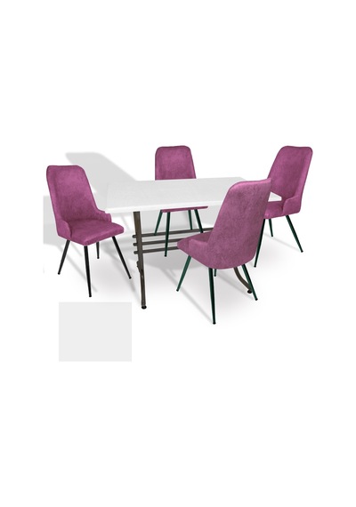Japon - Çırağan Masa Takımı - 80x120 Werzalit, Wermodin Ve Allzalit Tabla - Beyaz - Mor Çok Renkli Japon - Çırağan Masa Takımı - 80x120 Werzalit, Wermodin Ve Allzalit Tabla - Beyaz - Mor Çok Renkli