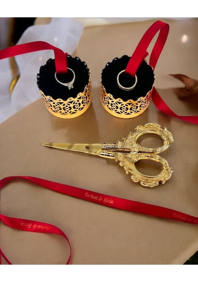 Armonia Gold Kadife Yükselti Ve Söz Makası Seti Gold Gold