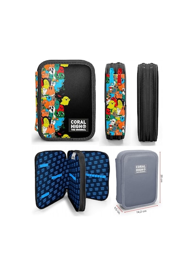 Coral High Siyah Hayaletler Erkek Çocuk Okul Çantası Ve Organizer Kalemlik Seti 23774 11150 Siyah
