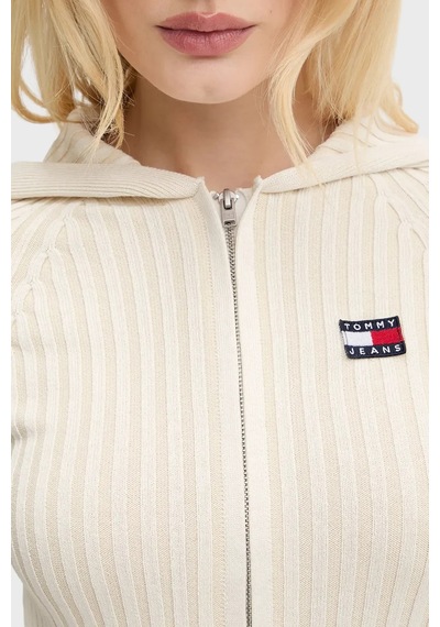 Tommy Jeans Logolu Slim Fit Kapüşonlu Ribana Örgülü Crop Sweat Kadın Kazak Dw0dw20974 Ybh Beyaz Tommy Jeans Logolu Slim Fit Kapüşonlu Ribana Örgülü Crop Sweat Kadın Kazak Dw0dw20974 Ybh Beyaz