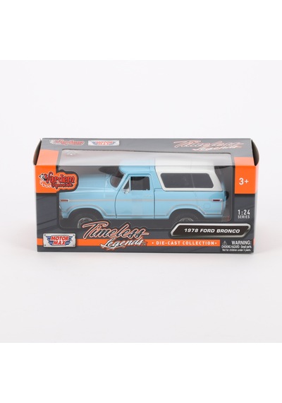 Motormax 1:24 1978 Ford Bronco Diecast Model Araba Mavi