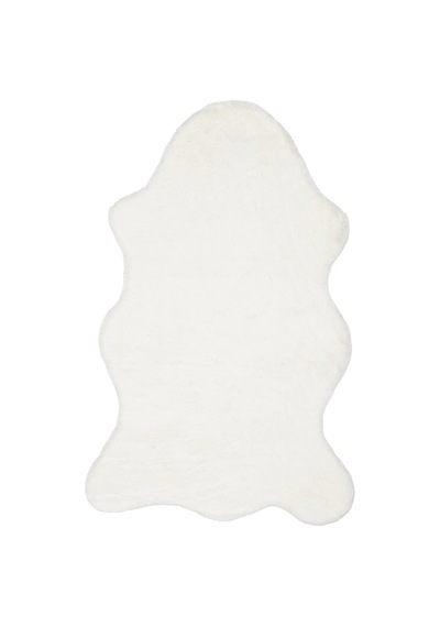 Apex Polo 8701 Krem Peluş Düz Şekilli Halı Krem