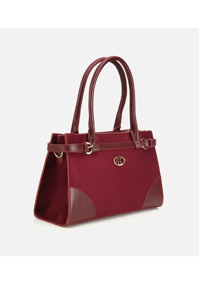 Hotiç Kadın Süet Bordo Kemer Detaylı Omuz Çantası 03cah317270a780 03cah317270a780 Bordo
