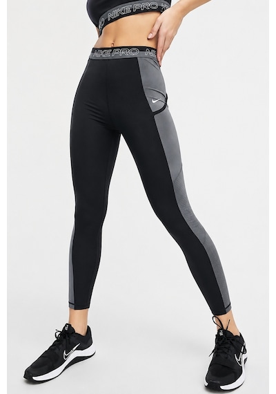 Nike Pro High Rise 7/8 Training Leggings With Pockets Yüksek Belli 7/8 2 Cepli Antrenman Taytı Siyah