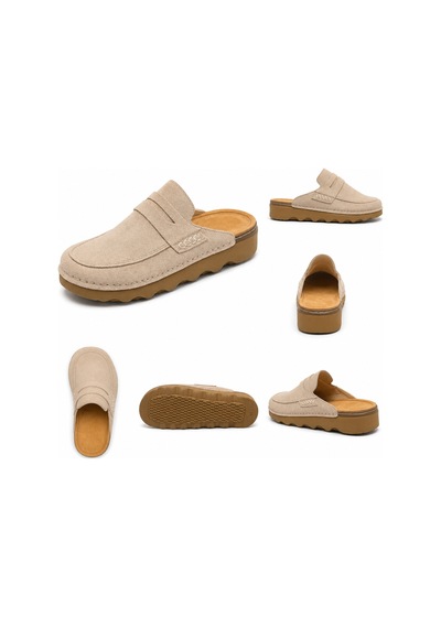 N Napa Shoe Np.351.bej Süet Deri Terlik