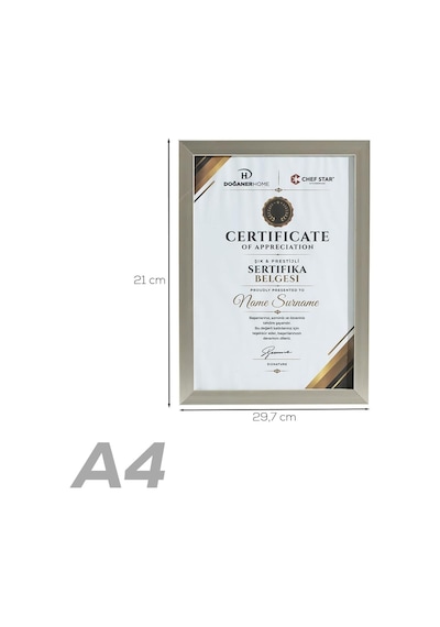 Tr 4409 Gümüş Ahşap Modern Dekoratif Cam Fotoğraf Çerçevesi Masa Duvar Fotoğraf Çerçevesi 21x29,7cm