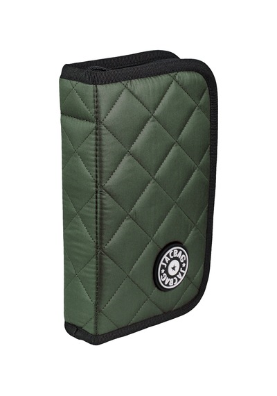 Jacbag Cover Soft-sert Kapaklı Ayraçlı Kapitone Kalem Kutusu Cover Soft-haki renkli