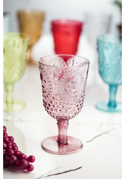 Kadeh & Su Meşrubat Kahve Yanı Bardağı Akrilik Renkli 6'Lı  450 ML ( Cam Değildir )