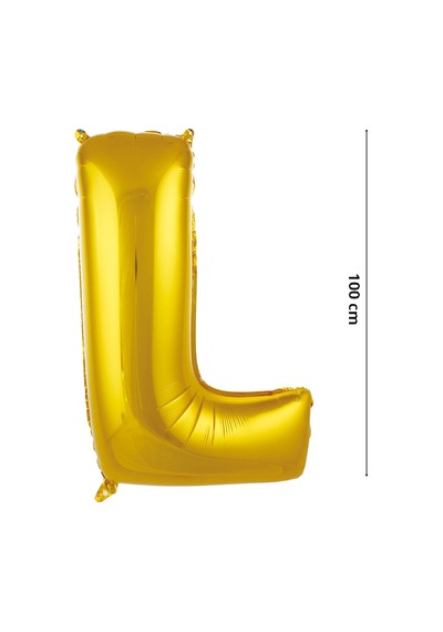 L Harf Folyo Balon. 100 CM - Altın