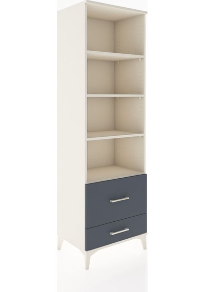 Hyperion Dolap 4 Raflı 2 Çekmeceli 60x44x195 Aytaşı-antrasit Aytaşı