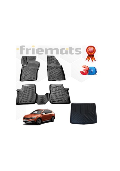 Fiat Egea Cross 3D Paspas + Bagaj Havuzu 2021 Sonrası Friemats N11.9427