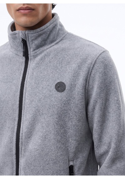 Discovery Expedition D5wm-swt3301 Gri Dik Basic Erkek Polar Sweatshırt Gri Melanj