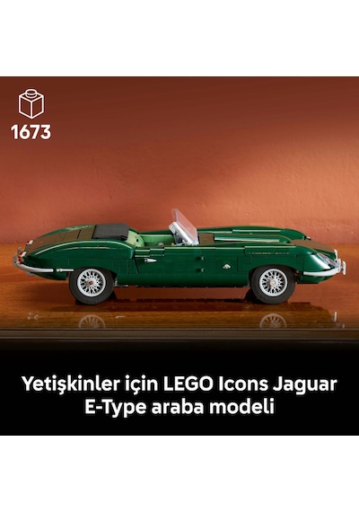 LEGO® Icons Jaguar E-Type 11381 - Yetişkinler için Gerçekçi Detaylar İçeren Yaratıcı Spor Araba Modeli Yapım Seti (1673 Parça)