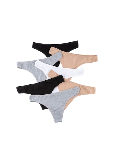 Nicoletta Mıxcolor Kadın Külot Tanga 7 Li Paket Likralı Çok Renkli
