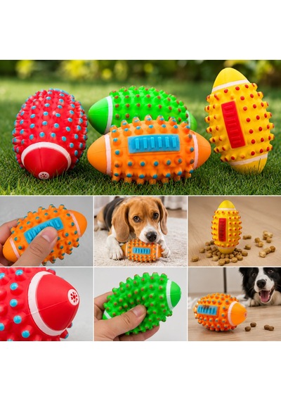 Bakgelal Sesli Kauçuk Köpek Oyuncağı Diş Kaşıma Ve Diş Temizleme Çiğneme Topu