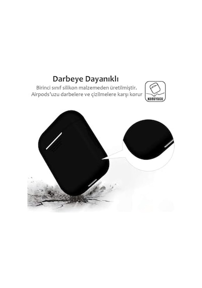 Apple Airpods 1.nesil 2.nesil İle Uyumlu Silikon Kılıf Kırmızı