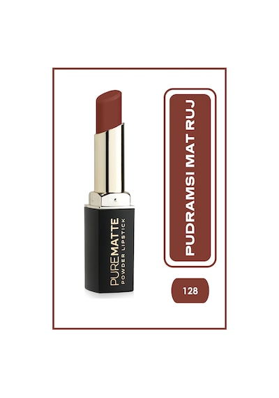 Pure Matte Powder Lipstick No:128 - Pudramsı Mat Ruj 128