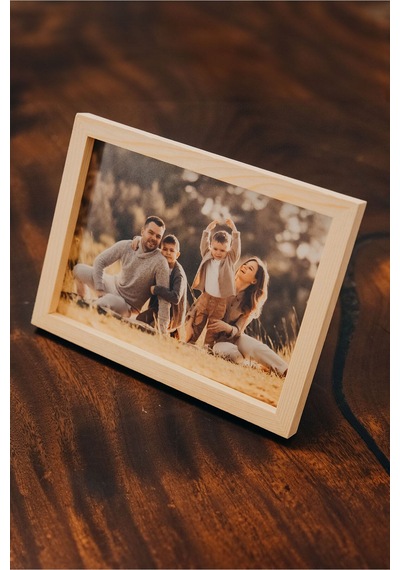 Huhuli İskandinav Dekoratif Ahşap Fotoğraf Çerçevesi 15 x 21 CM
