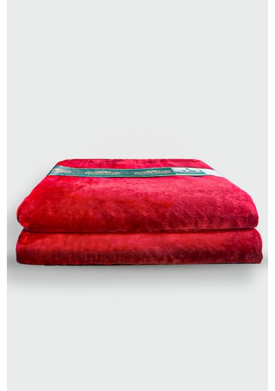 Warm Embrase Kırmızı Çift Kişilik Peluş Battaniye Kırmızı