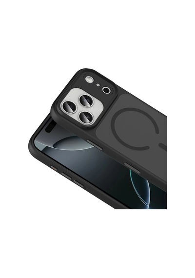 Lopard Apple Uyumlu iPhone 17 Pro Max Kılıf Mat Arka Yüzey Wireless Şarj Özellikli Flet Magsafe Kapak