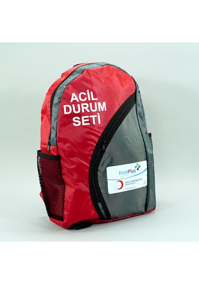 Fp09.102 Deprem Afet Ekstra Acil Durum Seti Siyah - Kırmızı