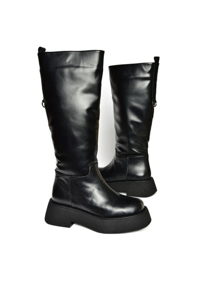Fox Shoes R610067009 Siyah Kalın Tabanlı Çizme Siyah