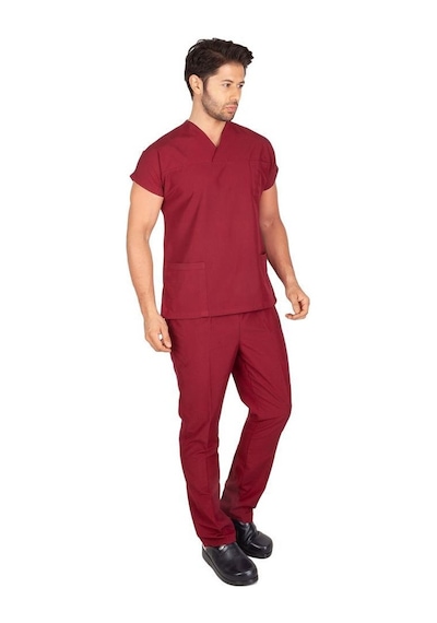 Erkek Doktor Hemşire Forması Scrubs Alpaka Kumaş Hastane Nöbet Ta (474547711)