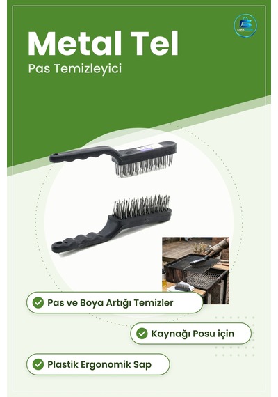 Metal Tel Fırça Plastik Saplı Pas Boya Kaynağı Pası Temizleme Atö
