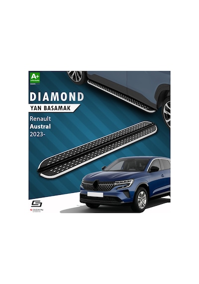 S-dizayn Renault Austral Diamond Krom Yan Basamak 183 Cm 2023 Üzeri