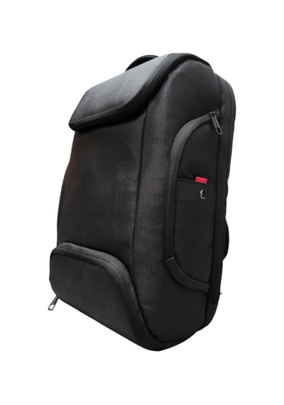 17'' İnç Siyah Kumaş Laptop Bilgisayar Seyahat Günlük Okul Unisex Sırt Çantası Siyah - Siyah