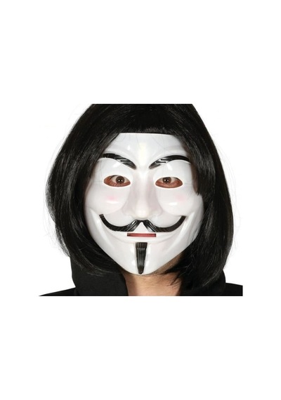 Siyah Renk Takma Kısa Ve V For Vendetta Maskesi Anonymous Maskesi - Rmht-772251 18