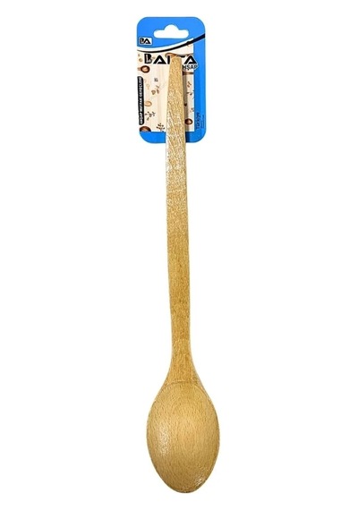 Ahşap 32 Cm Vernikli Kaşık Kartelada Çok Renkli