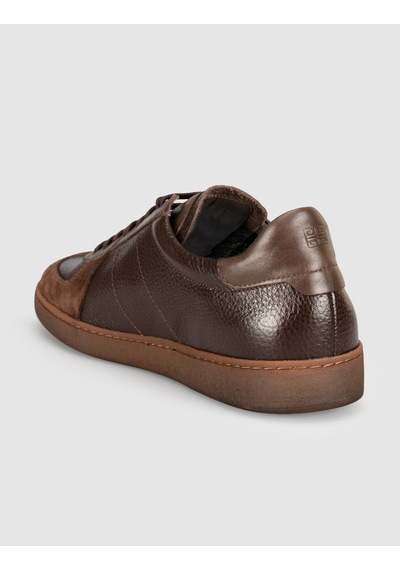 Cabani Hakiki Dana Deri Kahve Napa Erkek Sneaker Ayakkabı Kahverengi