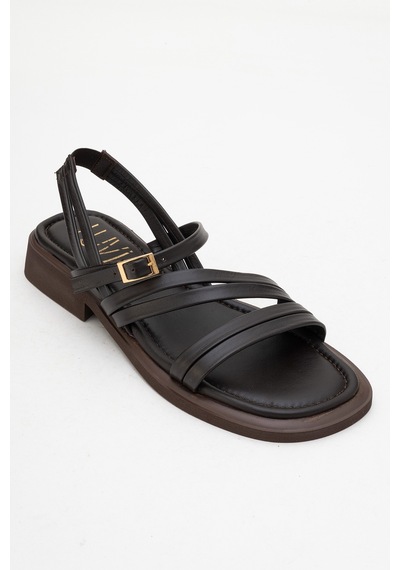 Luvishoes Luvi Shoes Cesar Kahverengi Hakiki Deri Kadın Sandalet Kahverengi