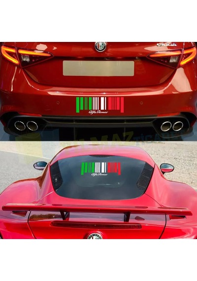 Alfa Romeo Cam Tampon Giulietta 159 156 Oto Sticker Yapıştırma 25 X 9 Cm