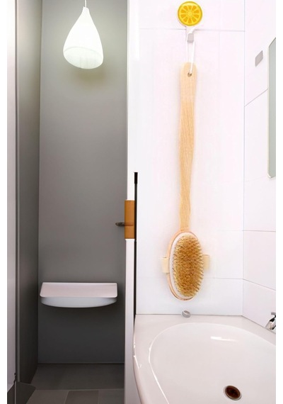 Banyo Peeling Duş Lifi Vücut Fırçası Sırt Kesesi Kuru Fırçalama At Kılı Ahşap 1450