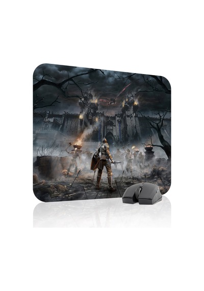 Demon's Souls Kaymaz Dikişli Kauçuk Oyuncu Mousepad V1 - 48x40 Xl Gaming Mouse Pad Fare Altlığı