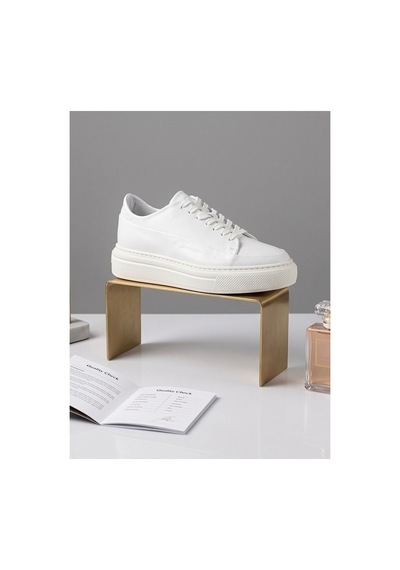 Crc Ayakkabı Beyaz %100 Hakiki Deri Yumuşak İç Pedli Bağcıksız Comfort Sneaker Ayakkabısı
