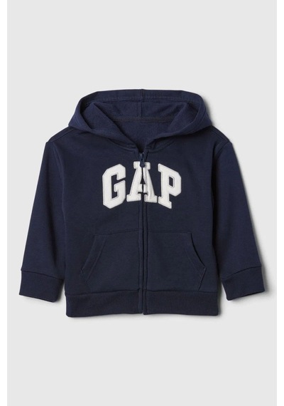 Gap Relaxed Erkek Bebek Fermuarlı Kapüşonlu Sweatshirt-10110 Lacivert
