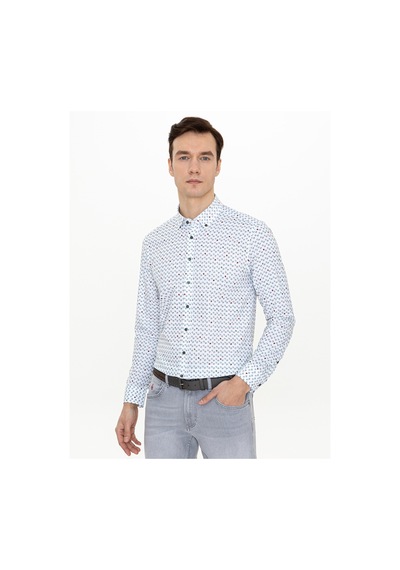 Cacharel Yeşil Slim Fit Uzun Kollu Gömlek