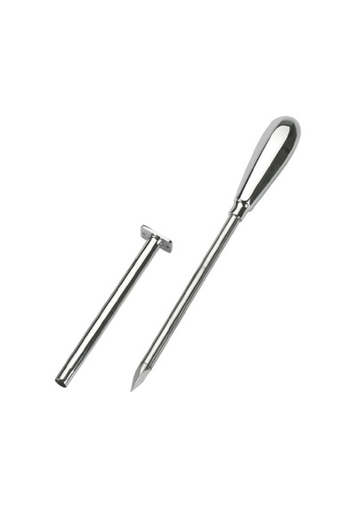 Trokar 12 cm  Krom Kaplamalı 2 Kanüllü ve Metal Kulplu