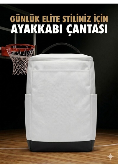 Varsity Elite Basketbol El Ayakkabı Çantası Ve Krampon Taşıma Çantası Beyaz