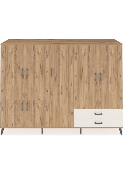 Hyperion Dolap 12 Raflı 2 Çekmeceli 7 Kapaklı 220x44x163 Çam-çam/ Çam-çam/aytaşı Hyperion Dolap 12 Raflı 2 Çekmeceli 7 Kapaklı 220x44x163 Çam-çam/ Çam-çam/aytaşı