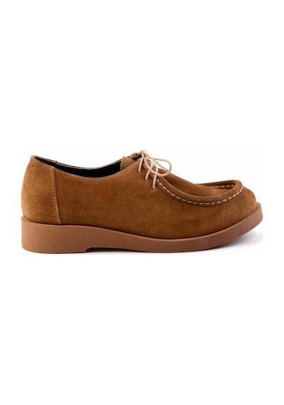 Bambi Toprak Hakiki Deri Kadın Loafer Ayakkabı K01032162002 Toprak