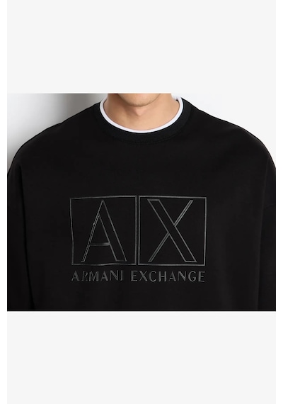 Armani Exchange Erkek Bisiklet Yaka Sweatshirt-siyah Siyah