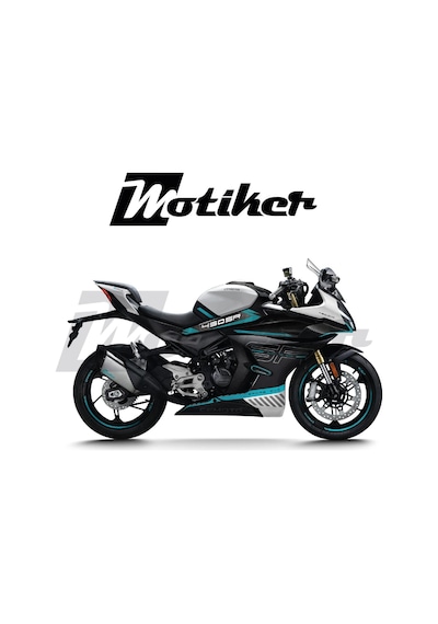 Cfmoto 450sr Orta Grenaj 450sr Turkuaz Yazı Tasarım Sticker Etiket Modeli