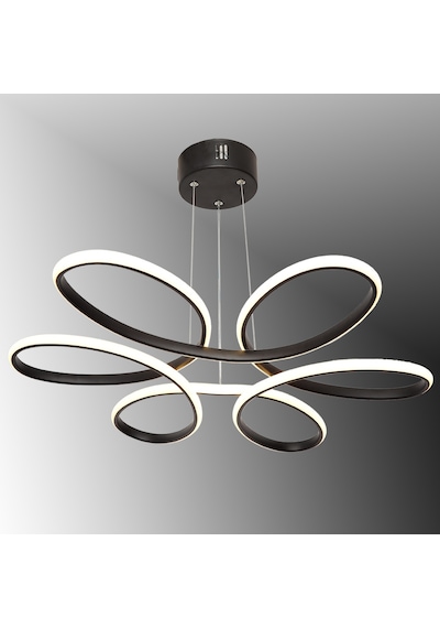 Tt313-Sy Tt Aydınlatma Papatya Modeli Mat Siyah Led Avize