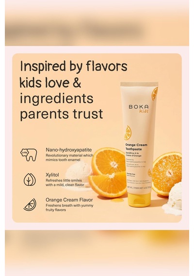 Boka Kids Orange Cream Nano-hydroxyapatite Çocuk Diş Macunu 96gr